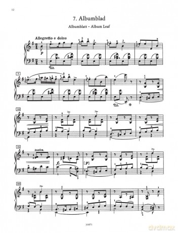 Lyric Pieces For Piano Book 1 Op 12 - Edvard Grieg [KSIĄŻKA]