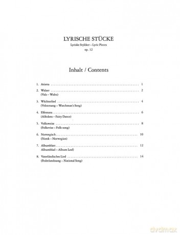 Lyric Pieces For Piano Book 1 Op 12 - Edvard Grieg [KSIĄŻKA]