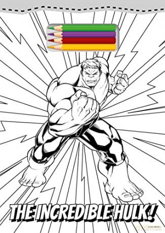 Marvel Hulk Tear Off Colouring - Unknown [KSIĄŻKA]