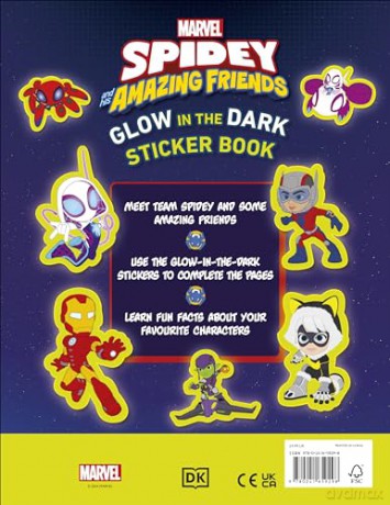 Marvel Spidey and His Amazing Friends Glow in the Dark Sticker Book: With More Than 100 Stickers - Dk [KSIĄŻKA]
