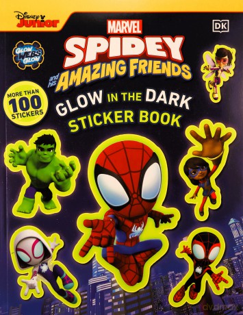Marvel Spidey and His Amazing Friends Glow in the Dark Sticker Book: With More Than 100 Stickers - Dk [KSIĄŻKA]