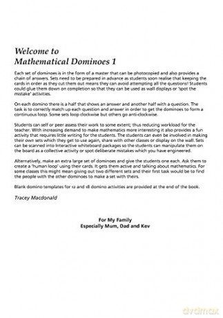 Mathematical Dominoes - Tracey Macdonald [KSIĄŻKA]