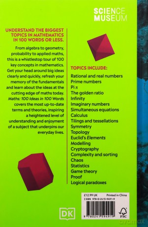 Maths 100 Ideas In 100 Words - Dk [KSIĄŻKA]