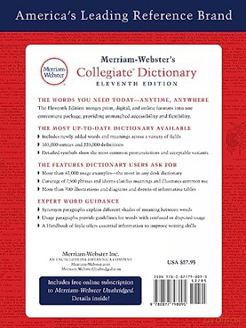 Merriam Websters Collegiate Dictionary [KSIĄŻKA]