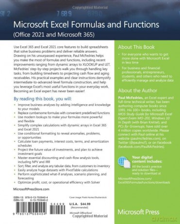 Microsoft Excel Formulas And Functions - Paul Mcfedries [KSIĄŻKA]