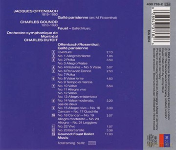 Osm/Dutoit: Offe:Gaite Parisienne [CD]