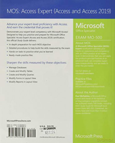 MOS Study Guide for Microsoft Access Expert Exam MO-500 - Paul Mcfedries [KSIĄŻKA]