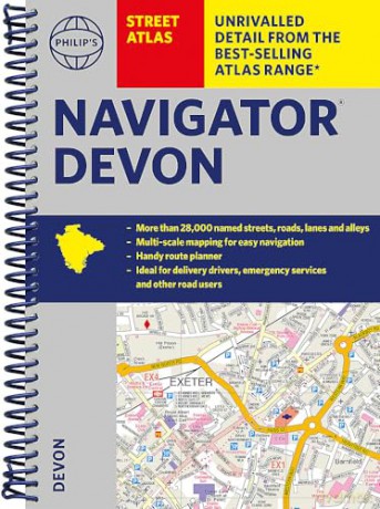 Navigator Street Atlas Devon - Philips Maps [KSIĄŻKA]