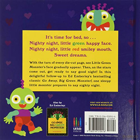 Nighty Night Little Green Monster - Ed Emberley [KSIĄŻKA]