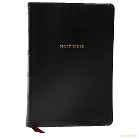 NKJV Holy Bible, Super Giant Print Reference Bible, Black Genuine Leather, 43,000 Cross References, Red Letter, Comfort Print: New King James Version: Holy Bible, New King James Version [KSIĄŻKA]