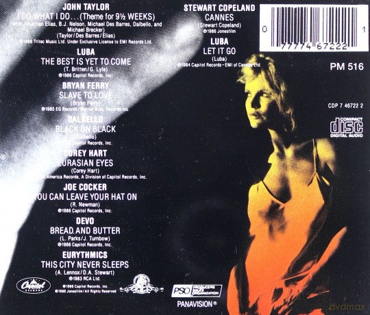 9 1/2 Weeks soundtrack [CD]