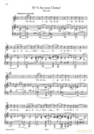 Oratorio de Noël (Christmas Oratorio) Op. 12 (Vocal Score): For Smezatb Soli, Choir, Harp, Organ and Strings, Urtext (Edition Peters) - Camille Saint-Saens [KSIĄŻKA]