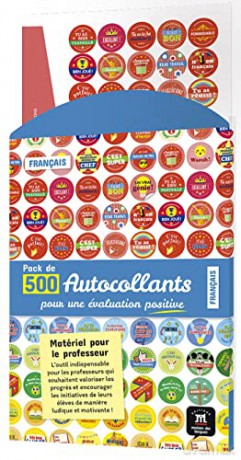 Pack de 500 autocollants pour l'évaluation en français: Pack de 500 Autocollants pour l'evaluation - Collectif [KSIĄŻKA]