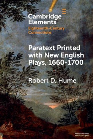 Paratext Printed With New English Plays - Hume Robert D. [KSIĄŻKA]