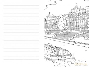 Paris A Color Your Own Travel Journal - Evie Carrick [KSIĄŻKA]