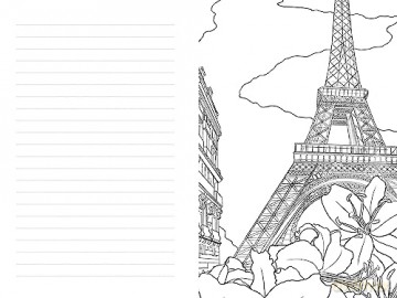 Paris A Color Your Own Travel Journal - Evie Carrick [KSIĄŻKA]