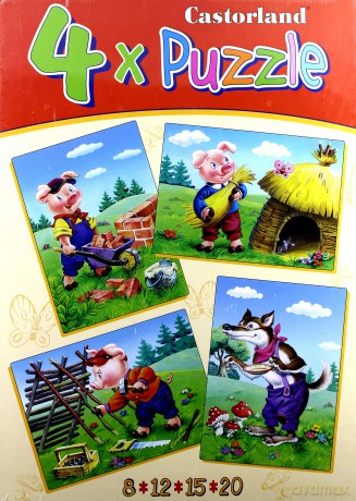 Castor 820 El. Trzy Świnki X4 [PUZZLE]
