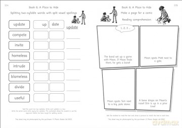 Phonic Books Moon Dogs Split Vowel Spellings Activities: Photocopiable Activities Accompanying Moon Dogs Split Vowel Spellings Books for Older Readers (silent 'e') (Phonic Books Catch Up Readers) - Phonic Books [KSIĄŻKA]