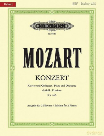 Piano Concerto No. 20 in D minor K466 (Edition for 2 Pianos) (Edition Peters) - Wolfgang Ama Mozart [KSIĄŻKA]
