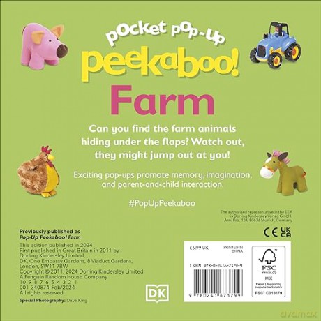 Pocket Pop Up Peekaboo Farm - Dk [KSIĄŻKA]