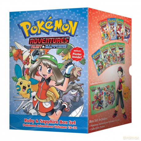 POKEMON ADVENTURES GN BOX SET VOL 03 RUBY SAPPHIRE: Includes Volumes 15-22 (Pokémon Manga Box Sets) - Hidenori Kusaka [KSIĄŻKA]