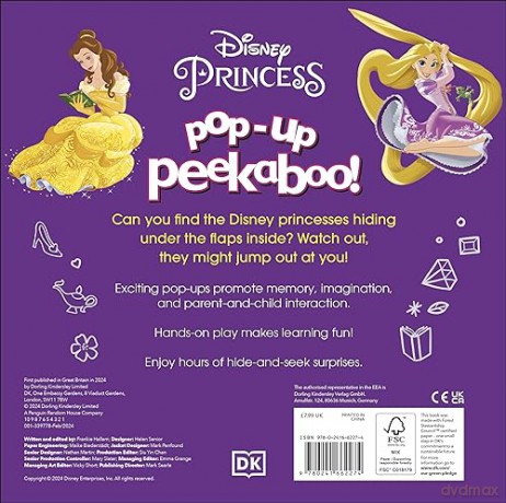 Pop Up Peekaboo Disney Princess - Dk [KSIĄŻKA]
