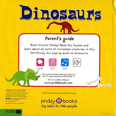 Popup Dinosaurs - Roger Priddy [KSIĄŻKA]