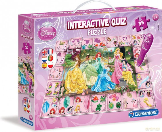 Clementoni Quiz Interaktywne Księżniczki [PUZZLE]
