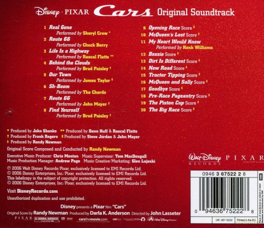 Cars soundtrack (Auta) [CD]