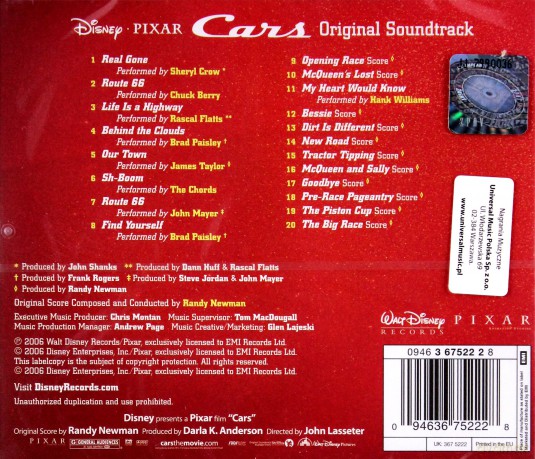 Cars soundtrack (Auta) [CD]