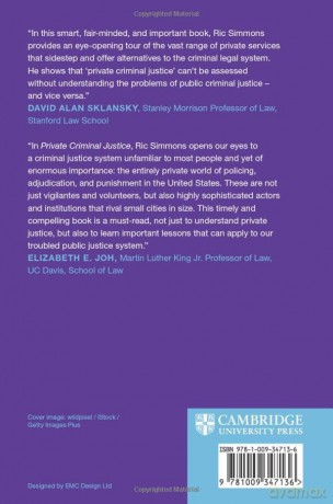 Private Criminal Justice - Simmons Ric [KSIĄŻKA]