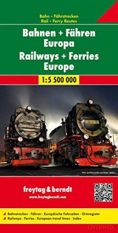 Railways + Ferries Railway Map Europe [KSIĄŻKA]