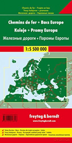 Railways + Ferries Railway Map Europe [KSIĄŻKA]