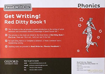Read Write Inc. Phonics: Get Writing! Red Ditty Book 1 Pack of 10 - Ruth Miskin;Tim Arch [KSIĄŻKA]