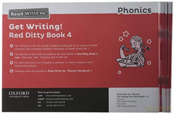 Read Write Inc. Phonics: Get Writing! Red Ditty Book 4 Pack of 10 - Ruth Miskin;Tim Arch [KSIĄŻKA]