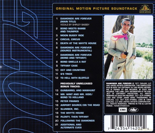 007 Diamonds Are Forever Remastered+Bonus Track soundtrack (Diamenty Są Wieczne) [CD]