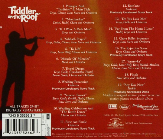 Fiddler On The Roof soundtrack (Skrzypek Na Dachu) [CD]