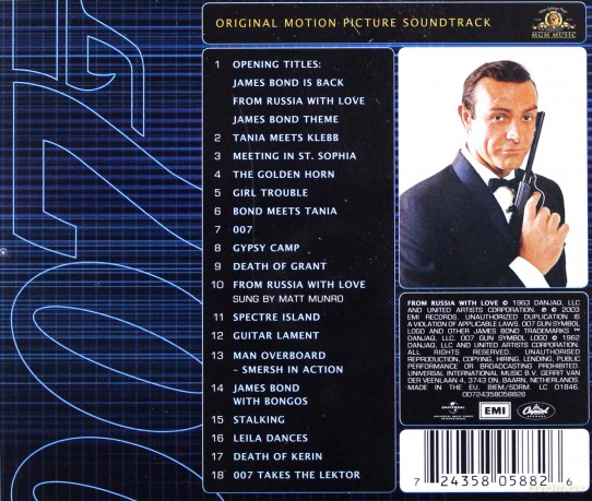 007 From Russia With Love (Remastered+Bonus) soundtrack (Pozdrowienia z Rosji) [CD]