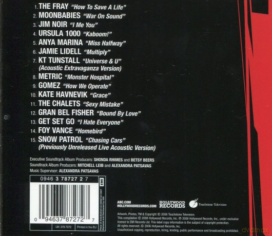 Grey's Anatomy Part II soundtrack Chirurdzy [CD]