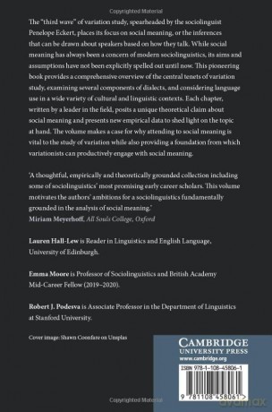 Social Meaning And Linguistic Variation - Edited By Lauren Hal [KSIĄŻKA]