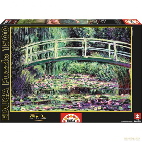 Educa 1500 El. Białe Lilie Wodne, Monet [PUZZLE]