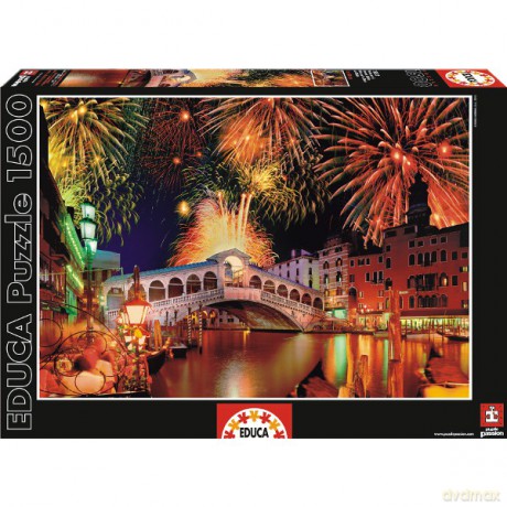 Educa 1500 El. Most Rialto Fajerwerki [PUZZLE]