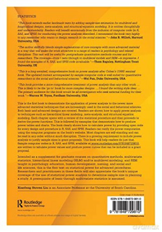 Statistical Power Analysis for the Social and Behavioral Sciences: Basic and Advanced Techniques - Xiaofeng Steven Liu [KSIĄŻKA]
