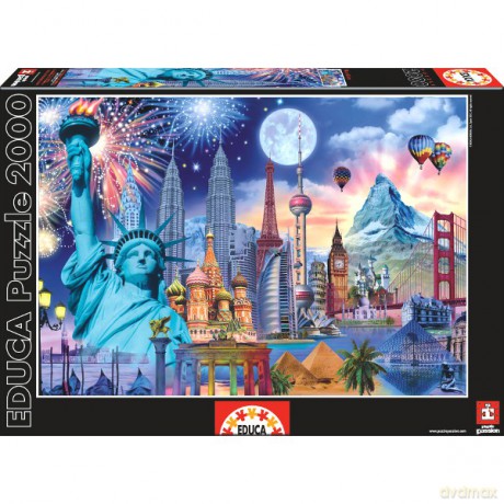 Educa 2000 El. Monumenty Świata [PUZZLE]