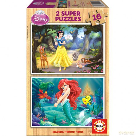 Educa 2x16 El.Śnieżka I Arielka [PUZZLE]