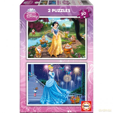 Educa 2x20 El.Śnieżka&Kopciuszek [PUZZLE]