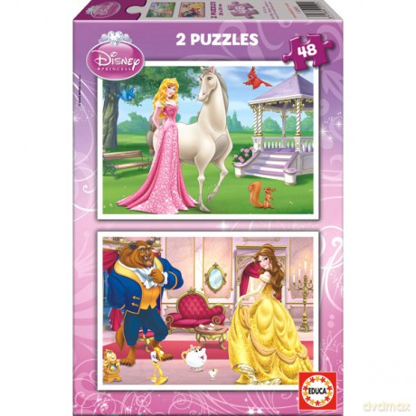 Educa 2x48 El.Piękna I Bestia [PUZZLE]
