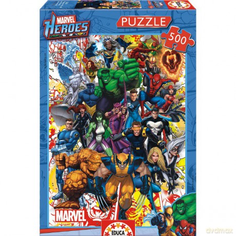 Educa 500 El. Bohaterowie Marvela [PUZZLE]