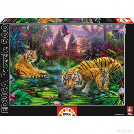 Educa 500 El. Tygrysy Nad Strumykiem [PUZZLE]