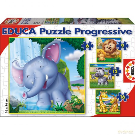 Educa 691216 El. Dzikie Zwierzęta [PUZZLE]